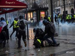 Мирный протест в Париже перерос в столкновения с полицией