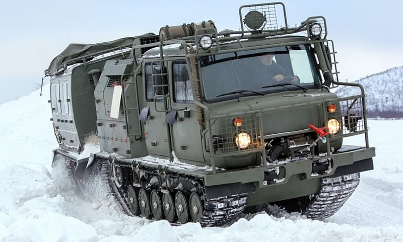 Двухзвенные снегоболотоходы «Алеут» поступили на вооружение ВВО в Забайкалье
