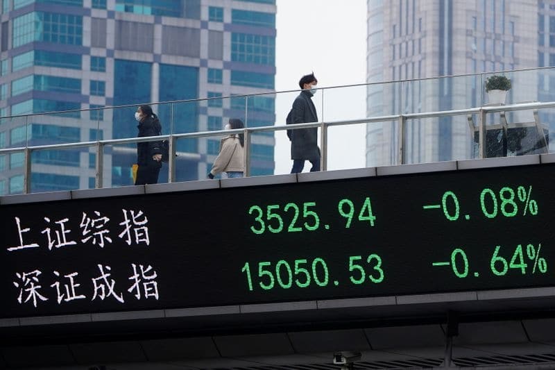 Китайские акции снизились из-за опасений ужесточения монетарной политики От Reuters