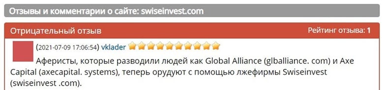 Обзор заморского проекта с негативными отзывами — swiseinvest.com. Молодой лохотрон?