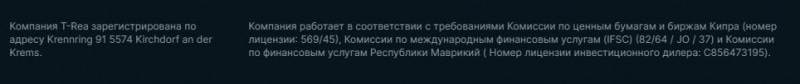 T-Rea: отзывы, полный обзор деятельности компании и предложений