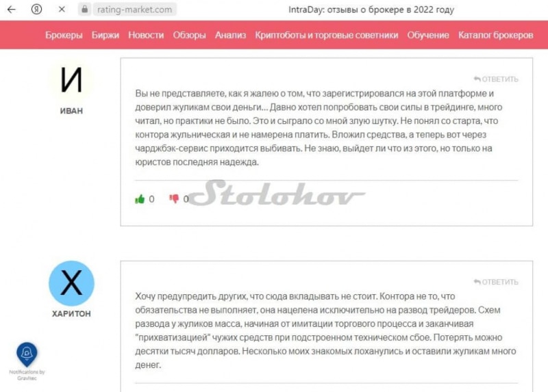 Реальные отзывы про блокчейн IntraDay: стоит ли регистрировать личный кабинет?