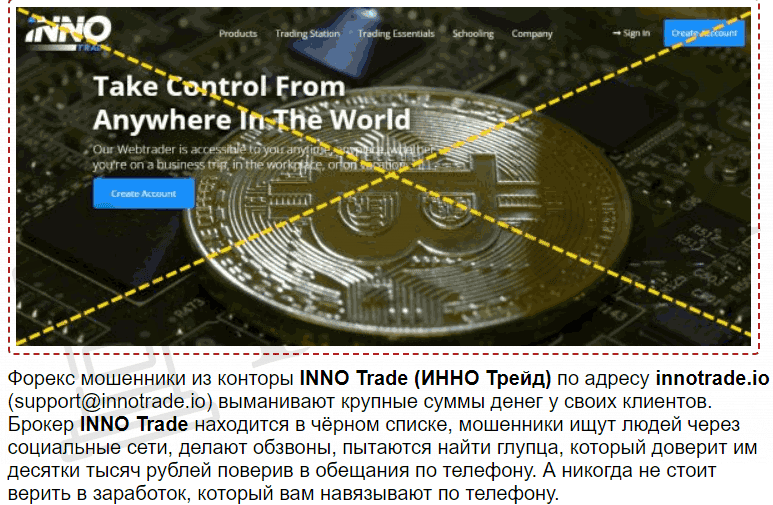 InnoTrade – брокер с черными намереньями