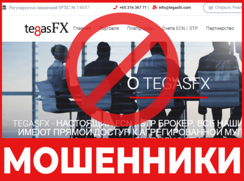 Брокер-мошенник TegasFX – обзор, отзывы, схема обмана